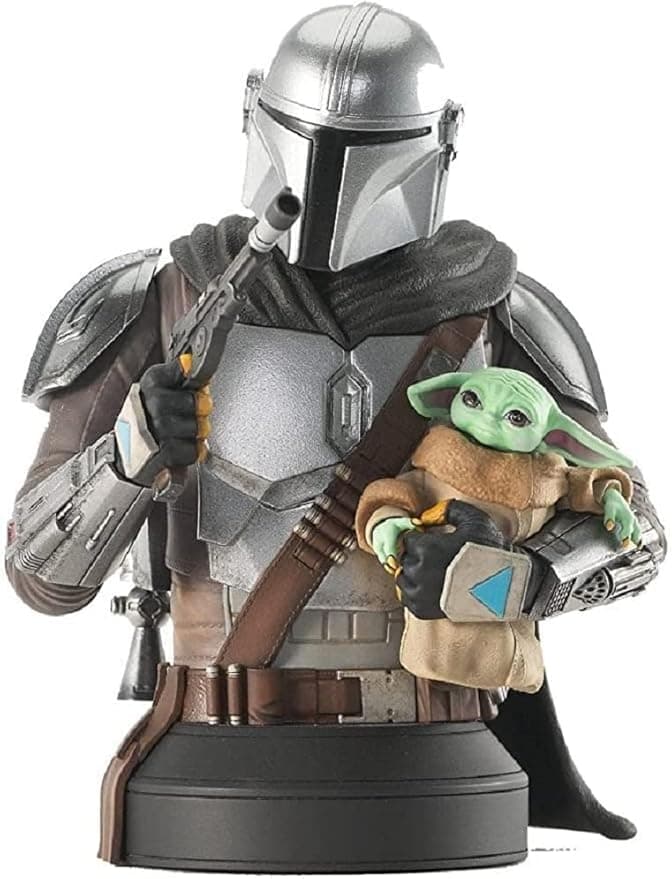 image-Diamond Select Toys Star Wars: The Mandalorian with Grogu 1:6 Scale Previews Exclusive Bust, Multicolor,6 inches,DEC219397