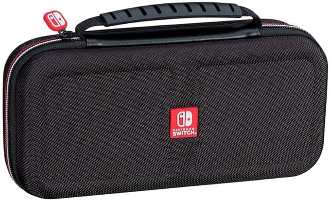 image-RDS - Officially Licensed Nintendo Switch Deluxe OLED, Nintendo Switch, & Switch Lite Case - Purple Ballistic Nylon, Viewing Stand, & Bonus Game Cases, #1 Selling Case in USA