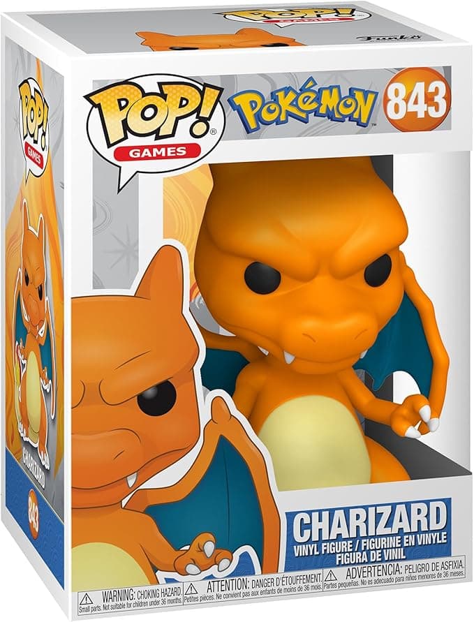image-Funko Pop Games: Pokemon - Charizard 3.75 Inches - Collectable Vinyl Figure - Gift Idea - Official Merchandise - Toys for Kids & Adults - Video Games Fans - Model Figure for Collectors and Display