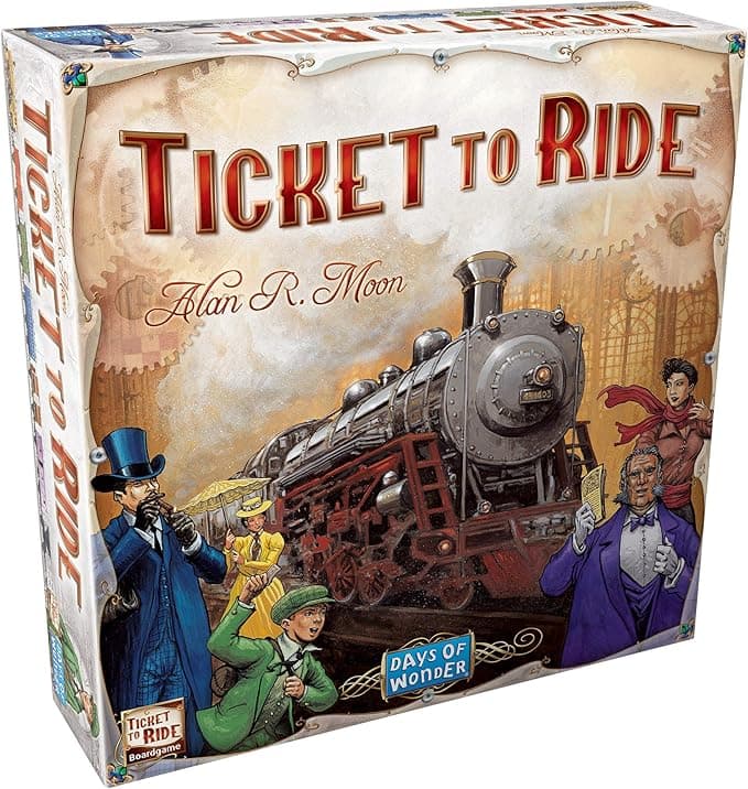 image-Ticket to Ride Board Game - A Cross-Country Train Adventure for Friends and Family! Strategy Game for Kids & Adults, Ages 8+, 2-5 Players, 30-60 Minute Playtime, Made by Days of Wonder